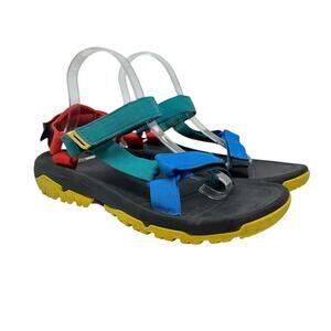 Teva Hurricane XLT2 Sandals 90s Multicolor Black Yellow Blue Green Size US 9